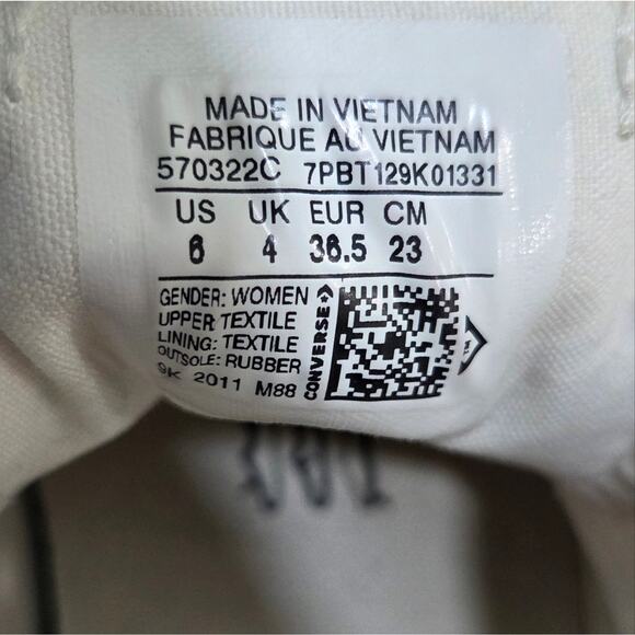 Chuck Taylor All Star Lift Platform My Story Canvas Sneakers Woman's Size 6 - Picture 12 of 14